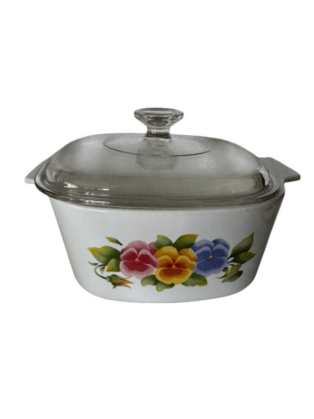 Corning Ware Summer Blush Pansy A-3-B 3L Floral Casserole Dish Glass Lid